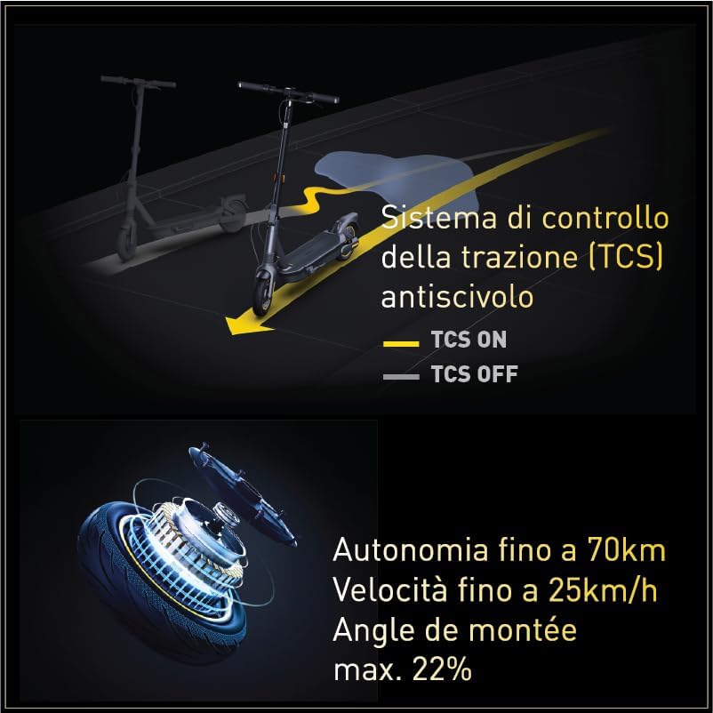 Segway-Ninebot, Electric scooter, MAX G2 E model for adults, maximum speed of 25 km/h, range up to 70 km, hydraulic suspension front and rear spring