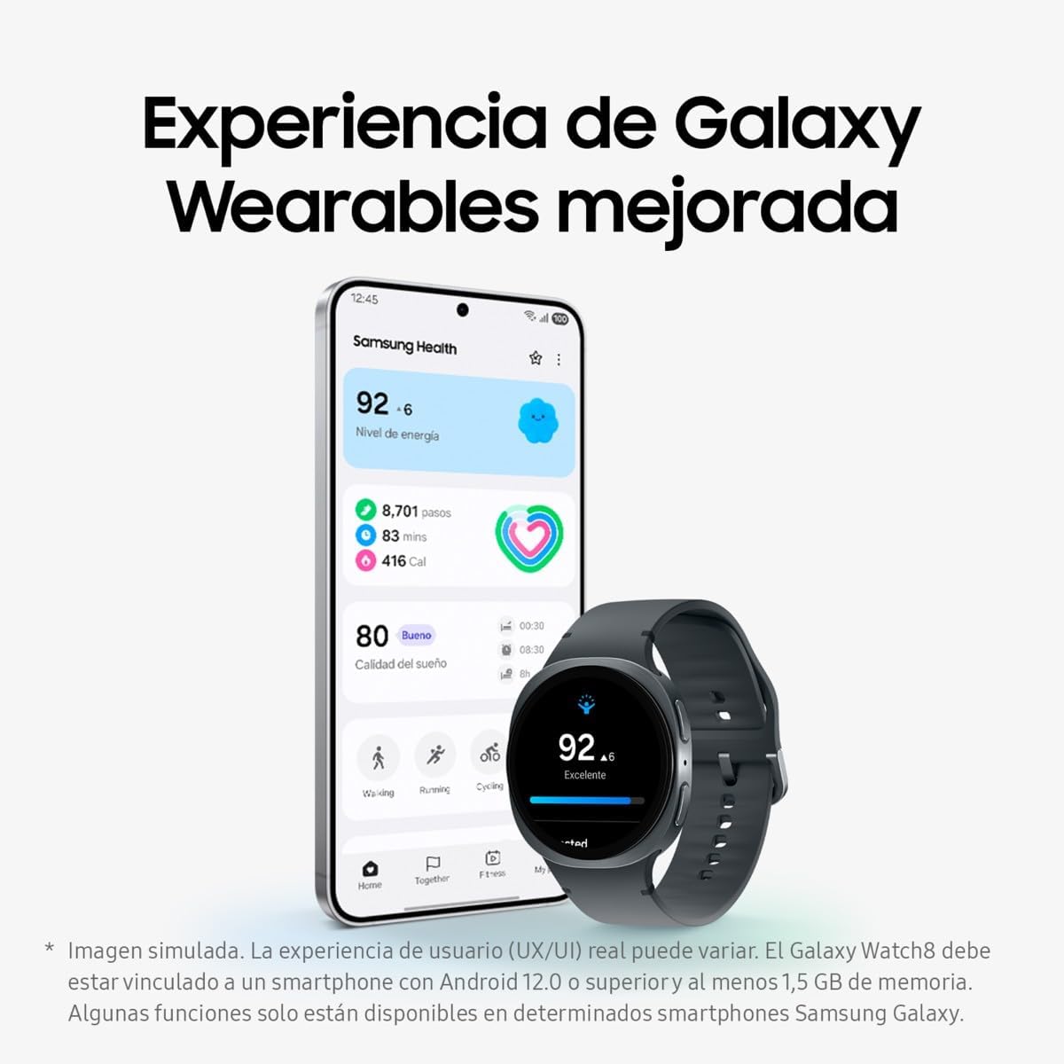 Galaxy Watch8 44mm； Health Tracker, 3nm AI, 4-Yr Warranty, Silver
