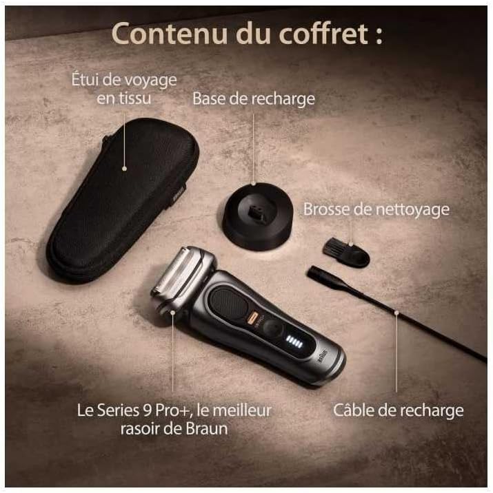 Braun Series 9 Shaver: Flagship Model with Charging Base, Waterproof.