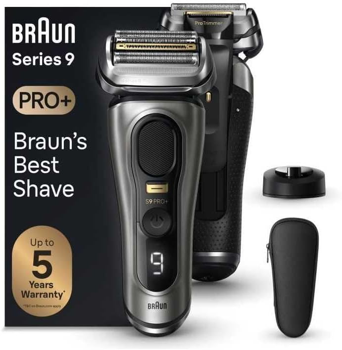 Braun Series 9 Shaver: Flagship Model with Charging Base, Waterproof.