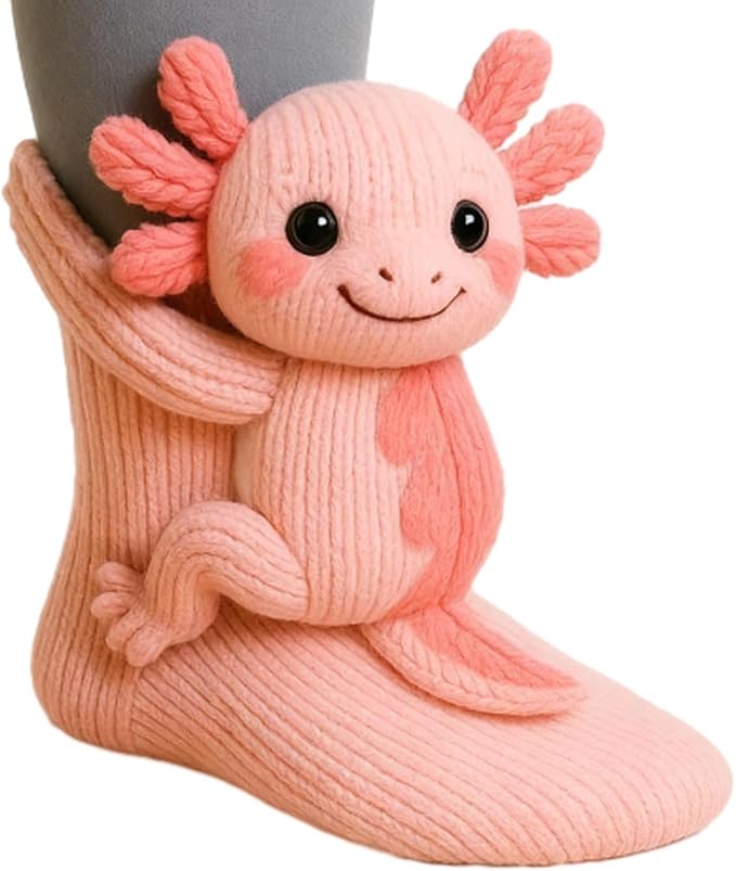 Generisch 3D Knitted Socks with Animals, Animal Socks, Cotton Animal Socks, Sloth Warm Animal Socks, Funny Cuddly Socks