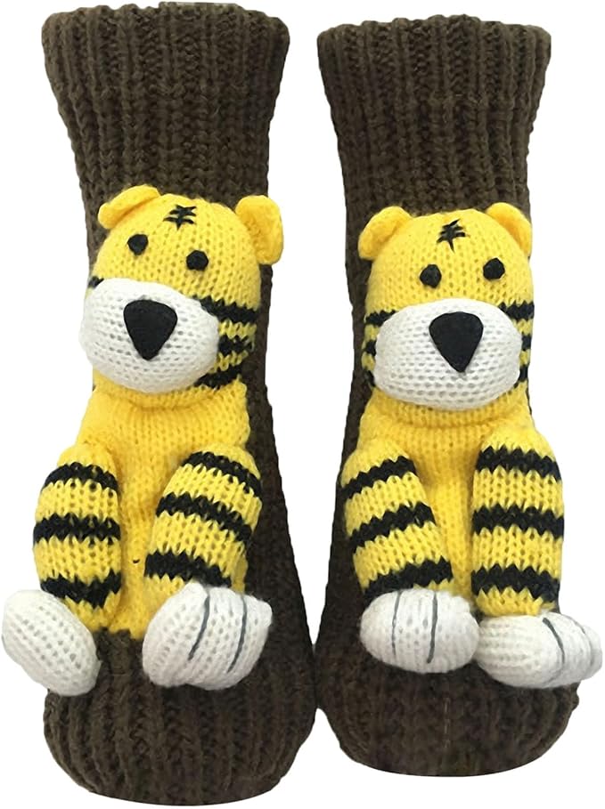 Generisch 3D Knitted Socks with Animals, Animal Socks, Cotton Animal Socks, Sloth Warm Animal Socks, Funny Cuddly Socks