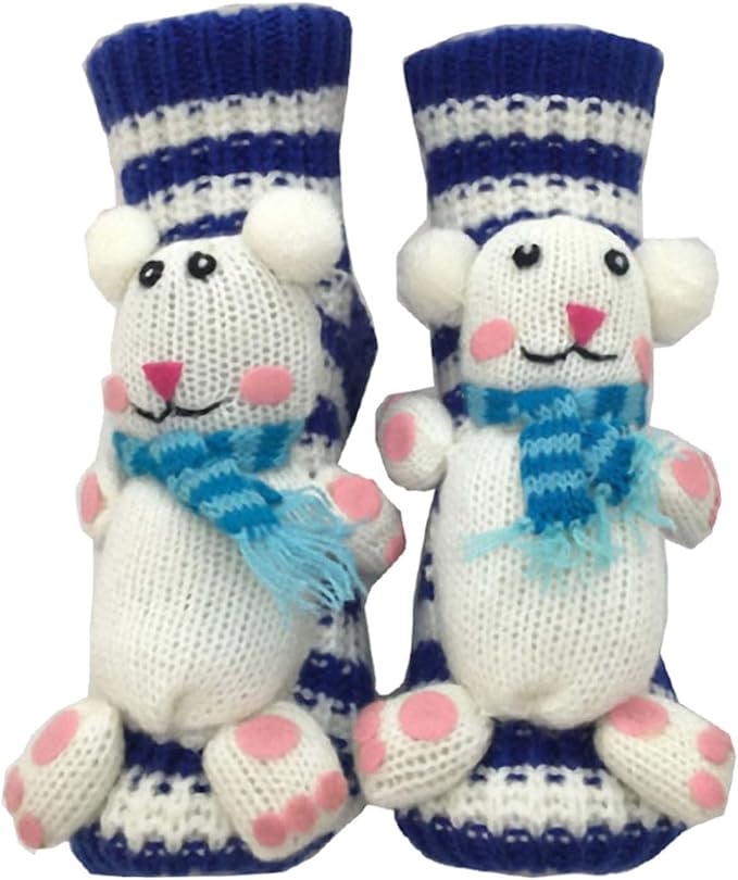 Generisch 3D Knitted Socks with Animals, Animal Socks, Cotton Animal Socks, Sloth Warm Animal Socks, Funny Cuddly Socks