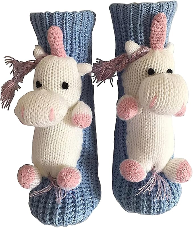 Generisch 3D Knitted Socks with Animals, Animal Socks, Cotton Animal Socks, Sloth Warm Animal Socks, Funny Cuddly Socks