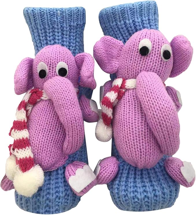 Generisch 3D Knitted Socks with Animals, Animal Socks, Cotton Animal Socks, Sloth Warm Animal Socks, Funny Cuddly Socks