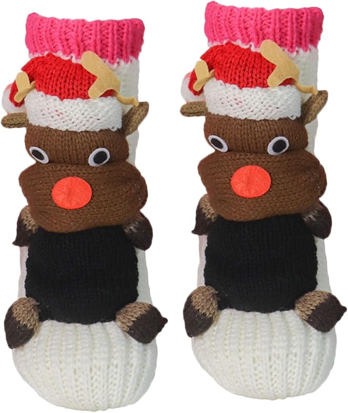 Generisch 3D Knitted Socks with Animals, Animal Socks, Cotton Animal Socks, Sloth Warm Animal Socks, Funny Cuddly Socks