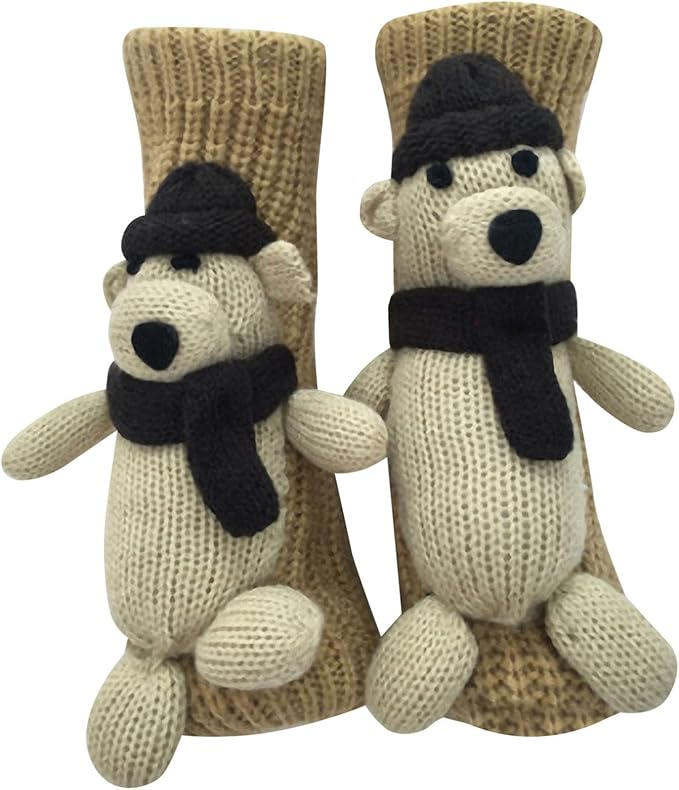 Generisch 3D Knitted Socks with Animals, Animal Socks, Cotton Animal Socks, Sloth Warm Animal Socks, Funny Cuddly Socks