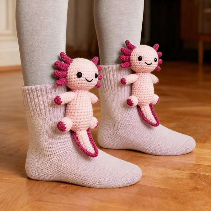 Generisch 3D Knitted Socks with Animals, Animal Socks, Cotton Animal Socks, Sloth Warm Animal Socks, Funny Cuddly Socks