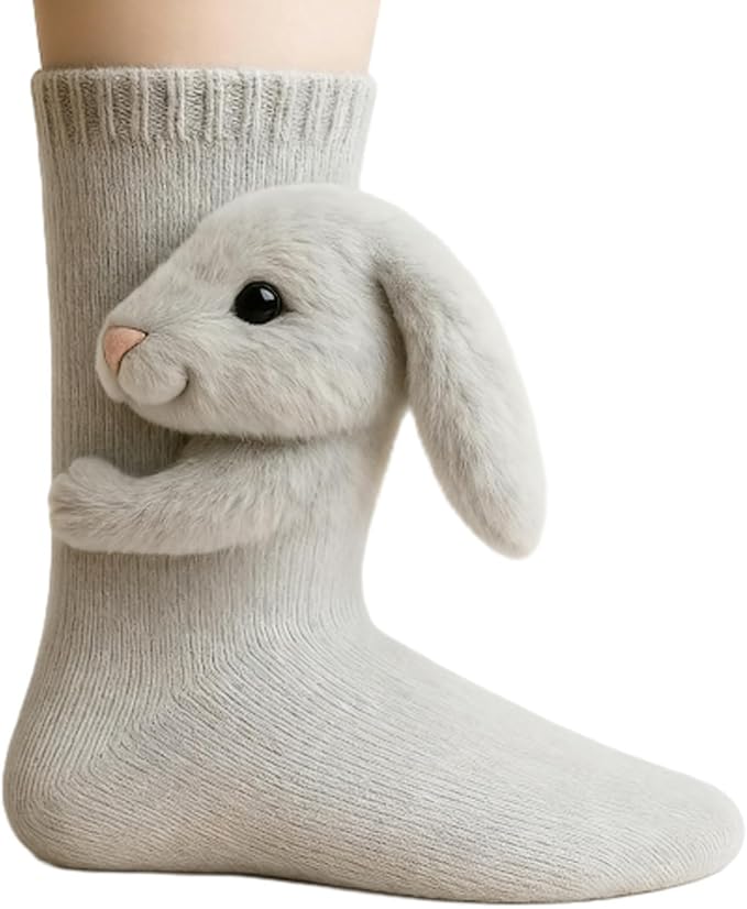 Generisch 3D Knitted Socks with Animals, Animal Socks, Cotton Animal Socks, Sloth Warm Animal Socks, Funny Cuddly Socks