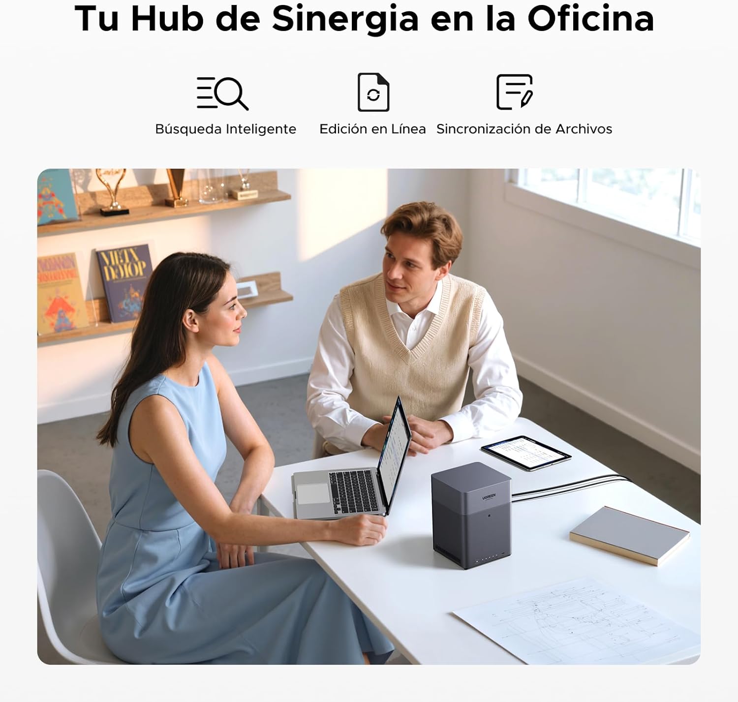 UGREEN NASync DH4300 Plus Desktop NAS 4 Bay, 2.5GB LAN Port, 8GB RAM, NFC One-Touch Connection, AI Family/Baby Album, Personal Cloud Home/Office (No Disks)