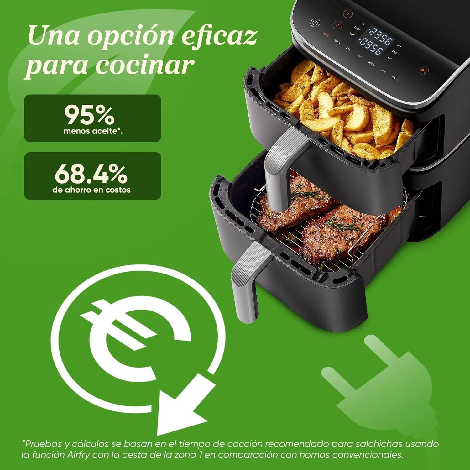 Cosori Turbo Tower Pro Air Fryer: Dual Basket, 10.8L Capacity, Dual Blaze Tech