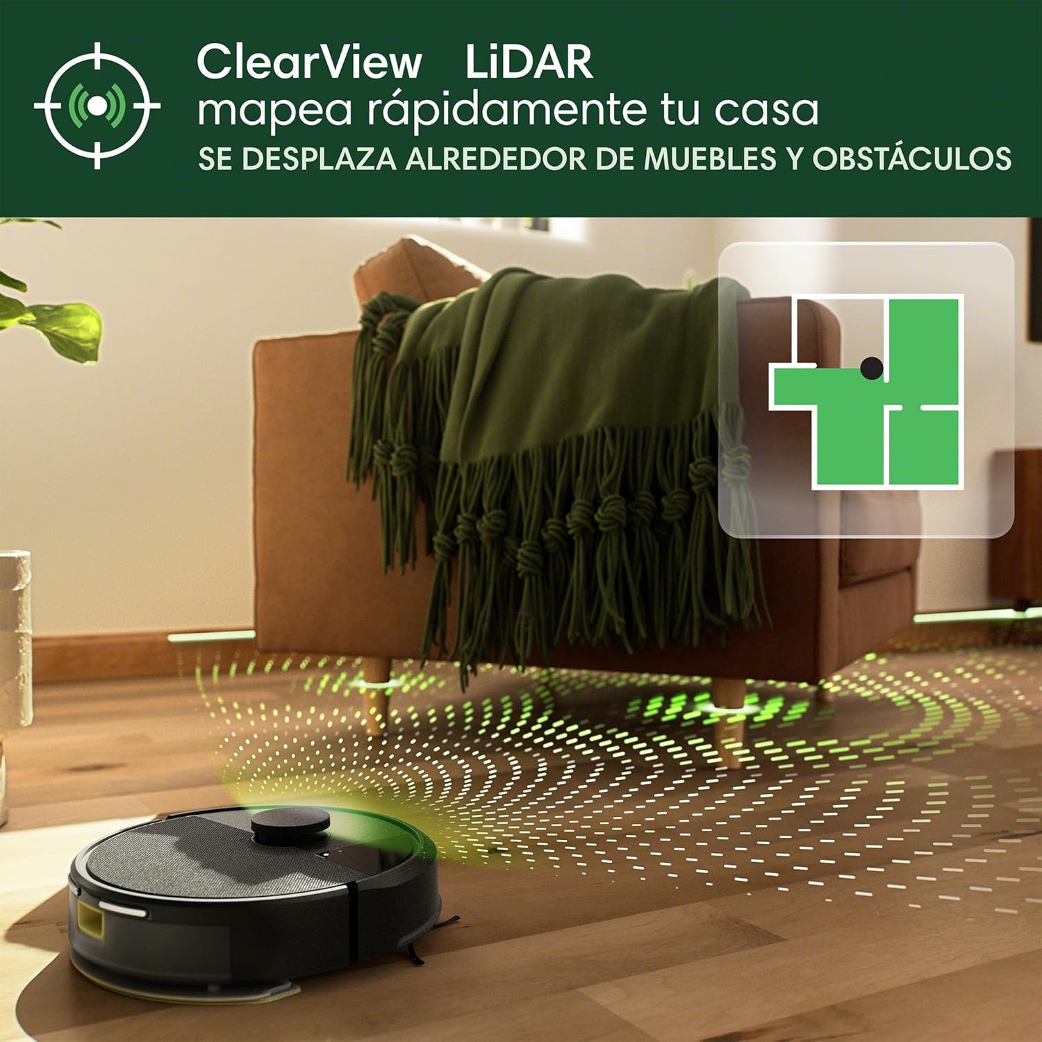 iRobot Roomba Combo 105: ClearView LiDAR, SmartScrub Mopping, 120min Runtime