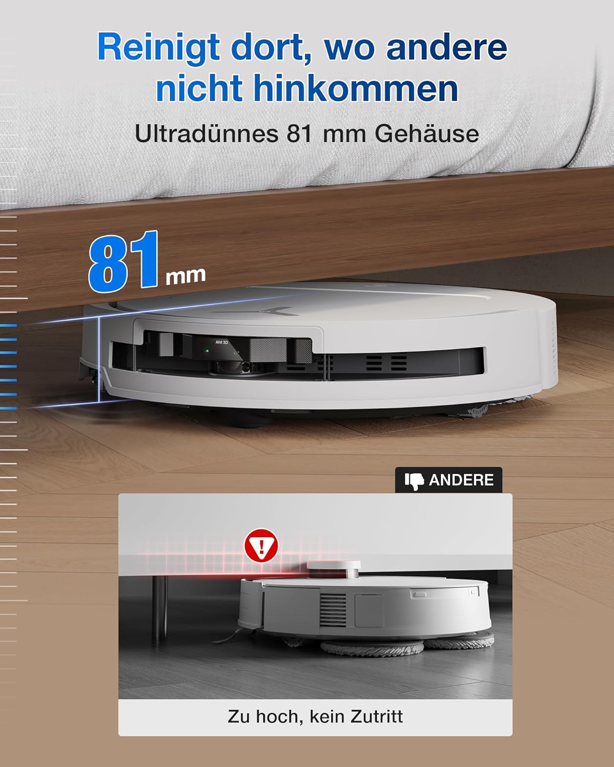 ECOVACS DEEBOT T50 PRO Omni: Ultra-Thin 81mm, Hot Water Self-Cleaning & Auto Solution