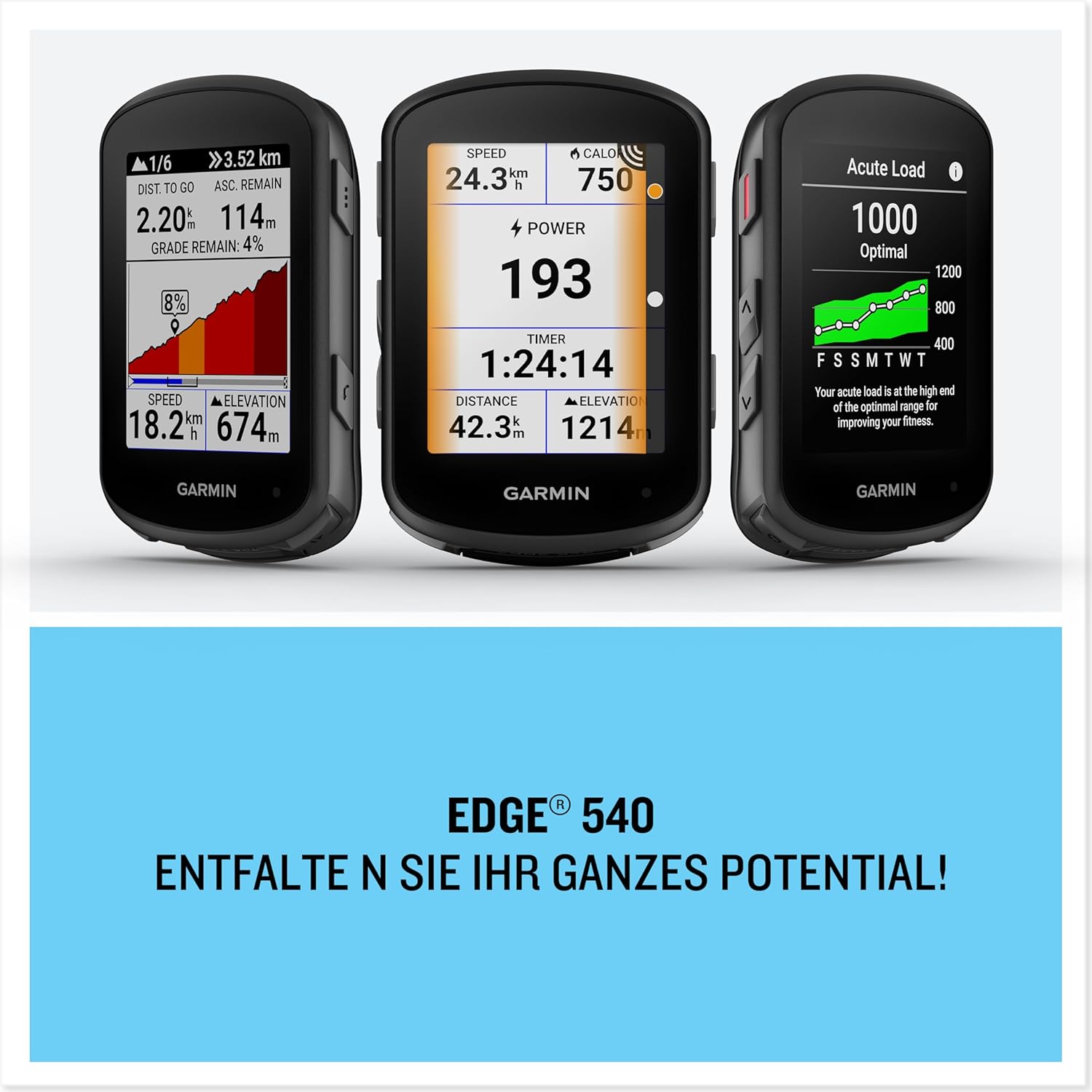 Garmin Edge 540: Button-Operated GPS Bike Computer with Pre-Loaded Europe Maps