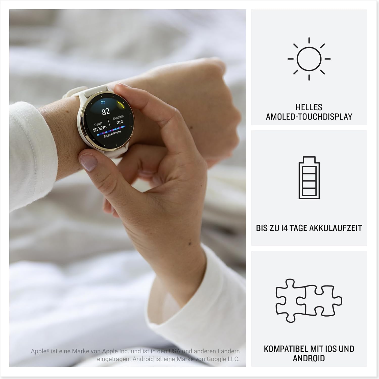 Garmin Venu 3S (41mm): AMOLED Display, 10-Day Battery, 30+ Sports Modes