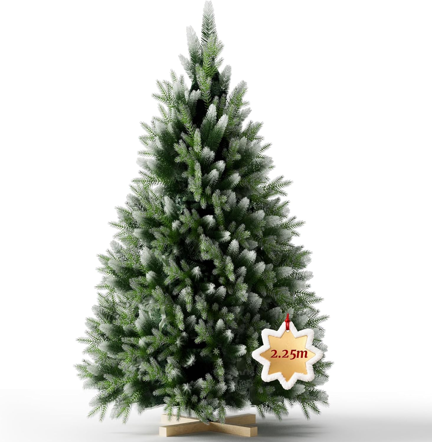 Artificial Snow-Flocked Christmas Tree with Stand, Easy Assembly