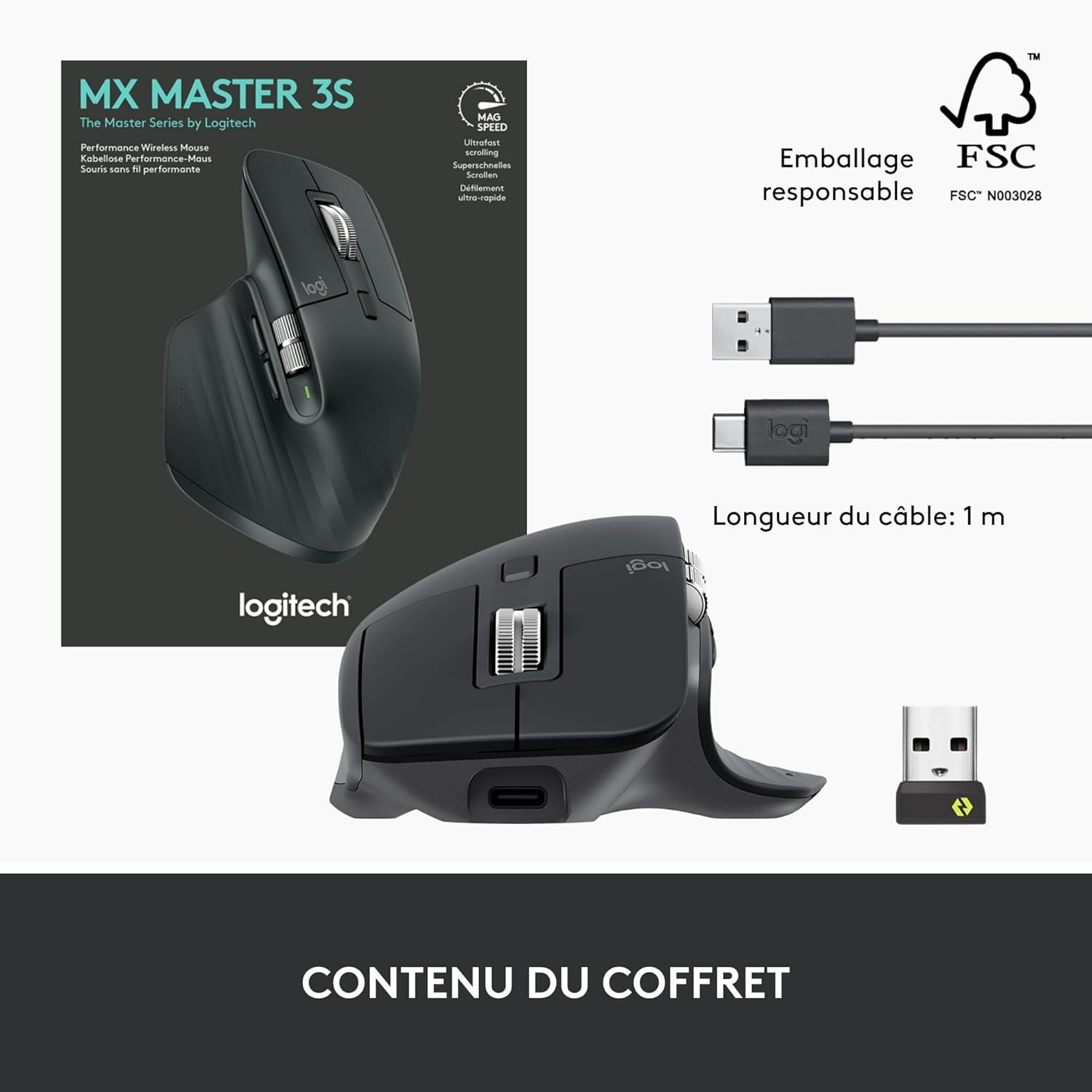 Logitech MX Master 3S Performance Mouse