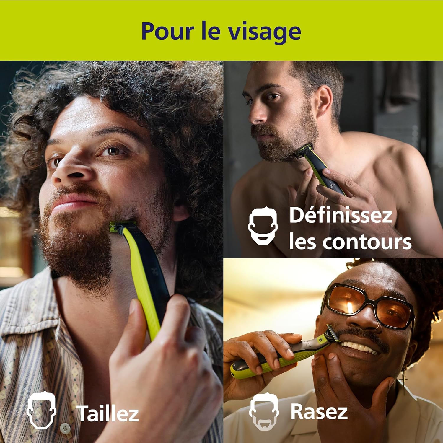 Philips OneBlade 360 Trimmer QP2834/31 - 360 Blade for Face & Body, with Beard Combs & Body Kit