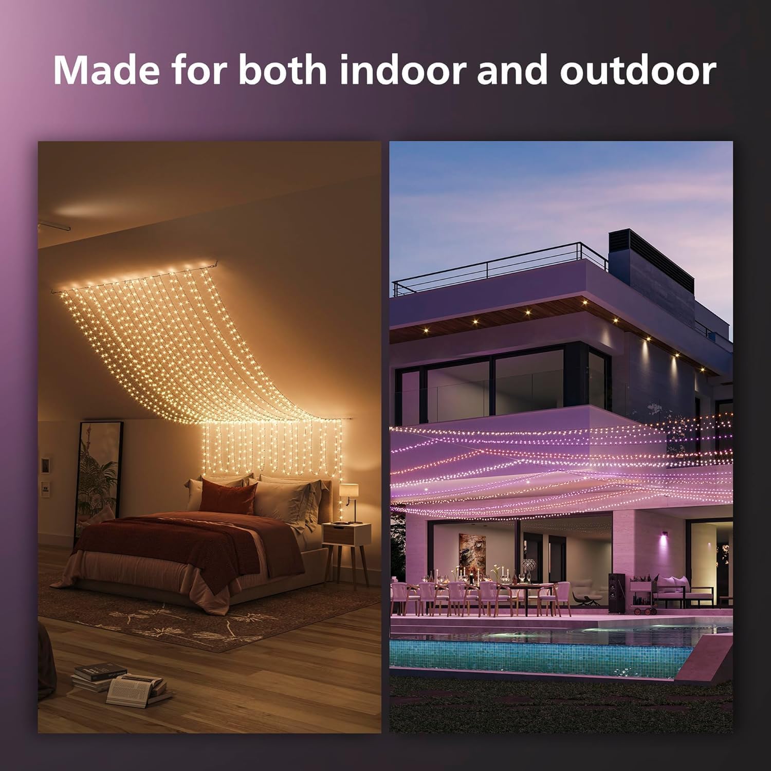 Philips Hue Festavia String Lights 20M, 250 LED's, Fairy Lights, Indoor Lighting