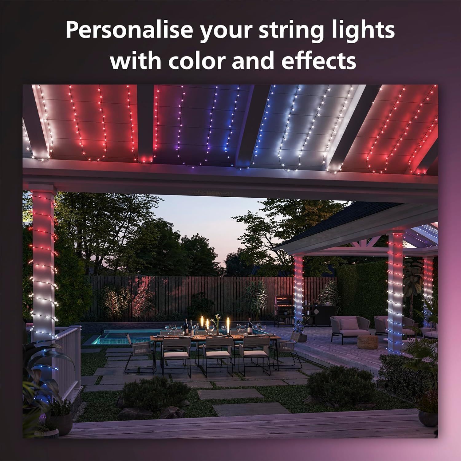 Philips Hue Festavia String Lights 20M, 250 LED's, Fairy Lights, Indoor Lighting
