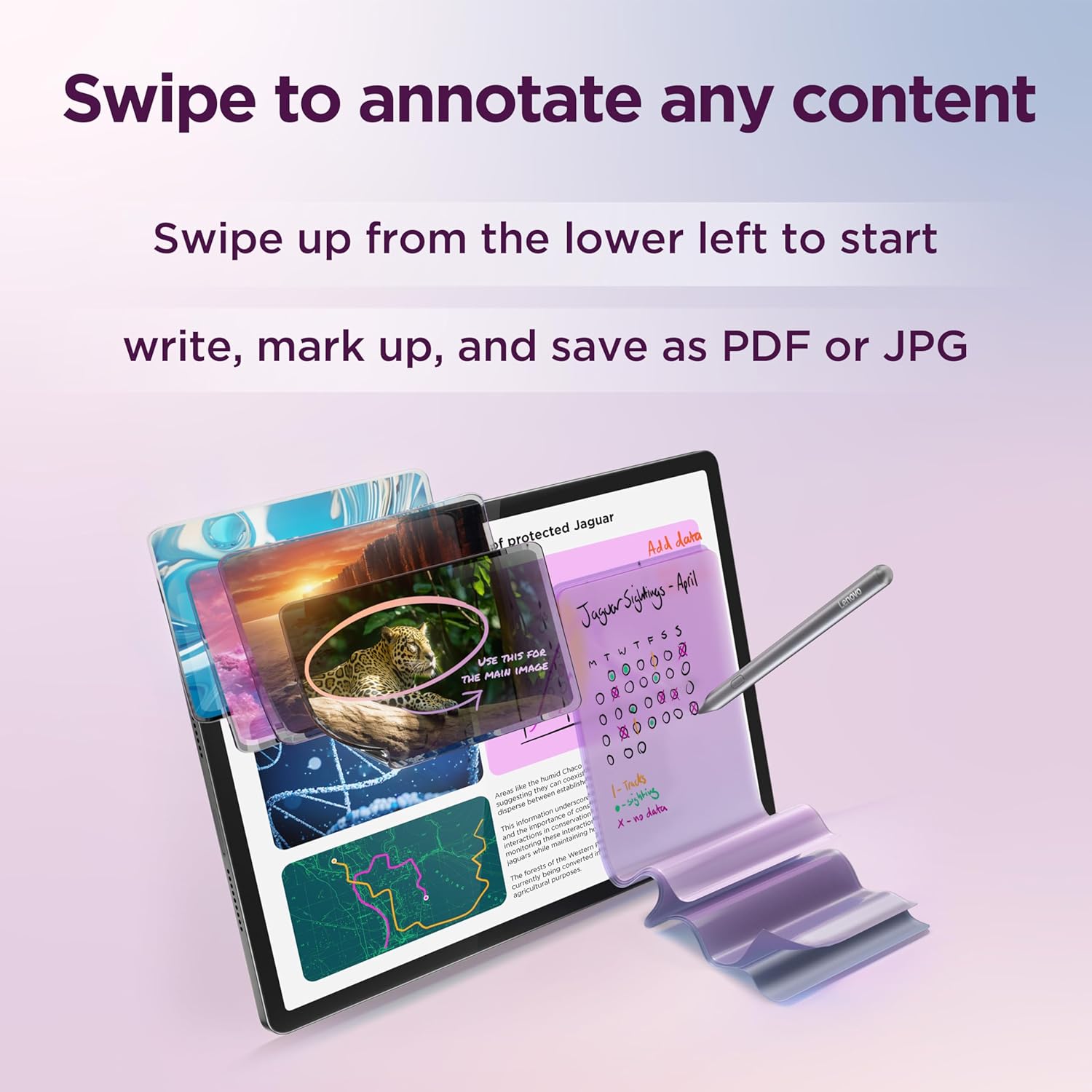 Lenovo Tab Pro Android Tablet - 12.7" FHD, MediaTek 8300, 256GB, 8GB RAM, Wi-Fi 6, Luna Grey with Pen