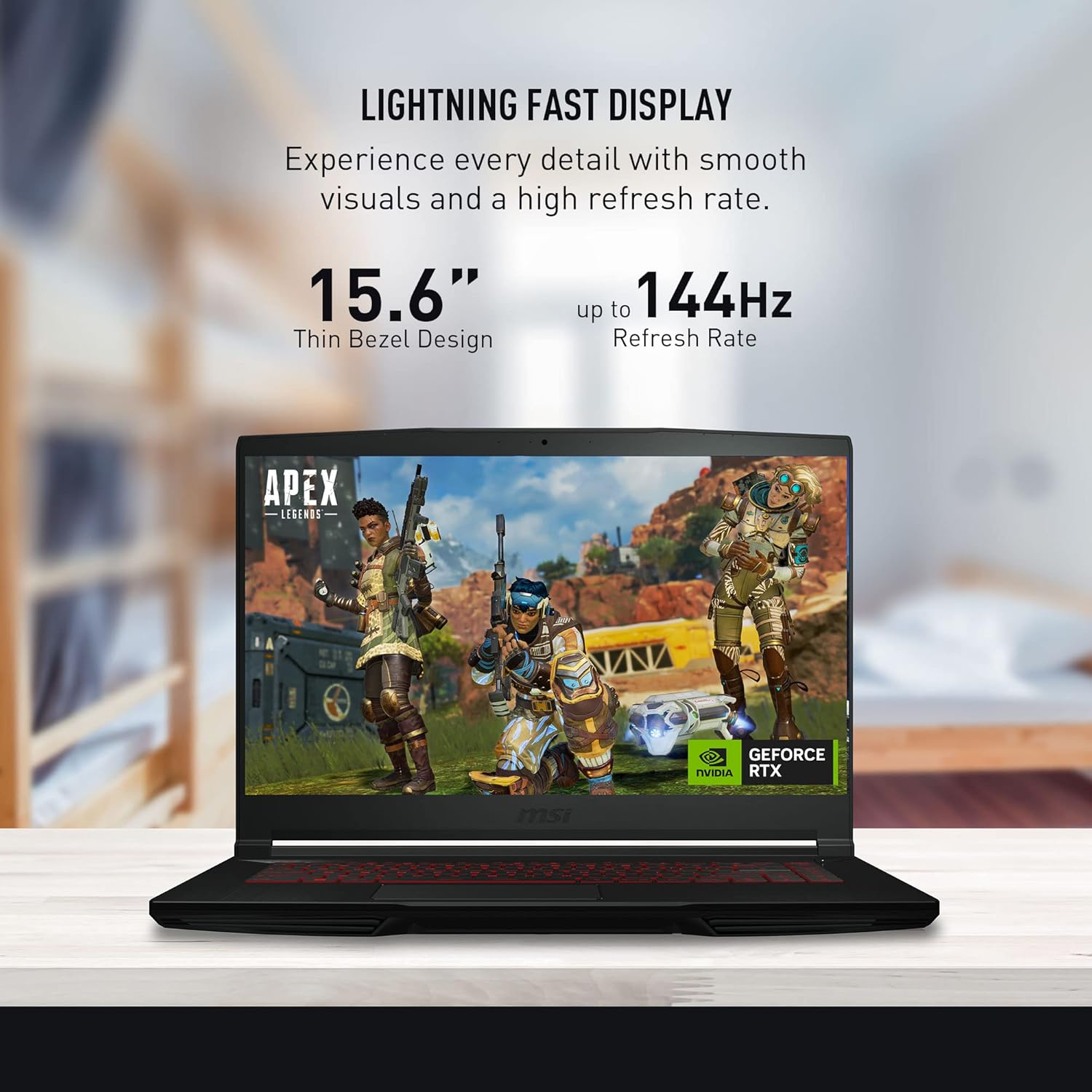MSI Thin 15 15.6” 144Hz FHD Gaming Laptop