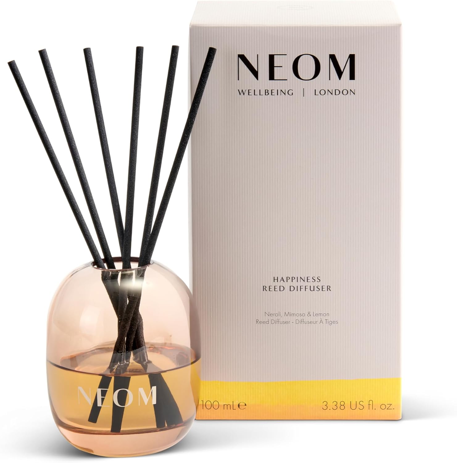 NEOM Sicilian Lemon & Basil Reed Diffuser | 100% Natural, 12-Week Lasting