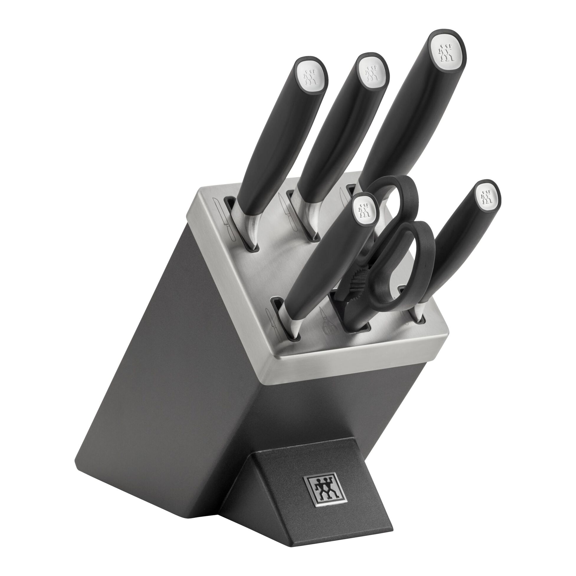 ZWILLING 7-piece knife block set, silver, anthracite
