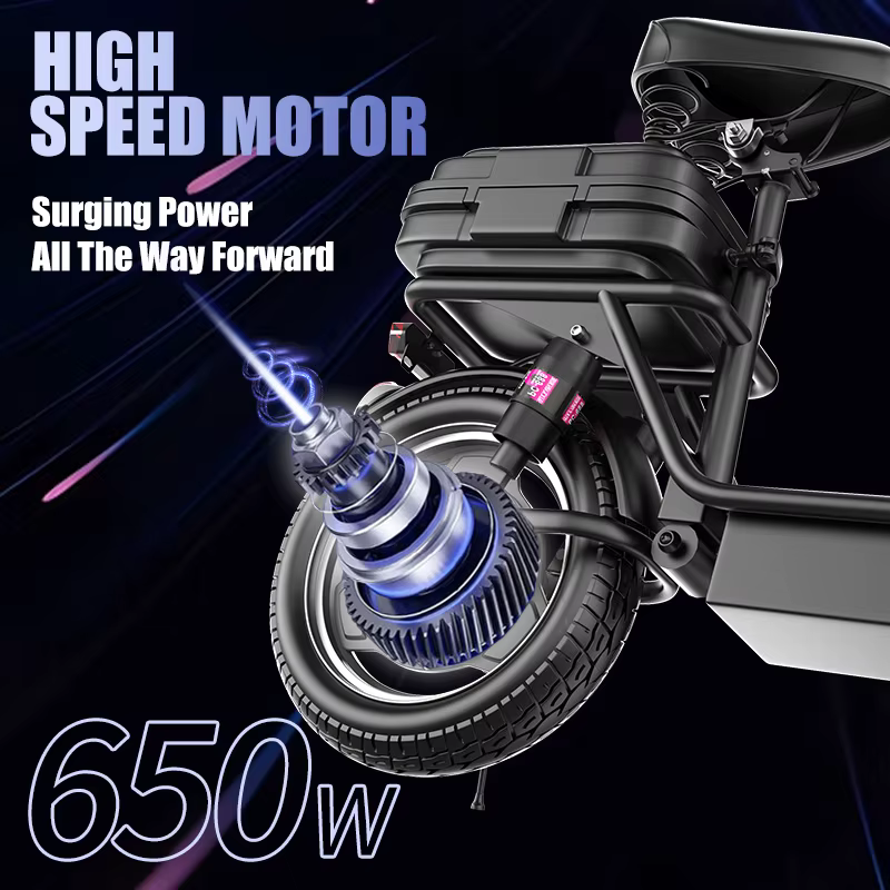 Folding electric scooter with trunk