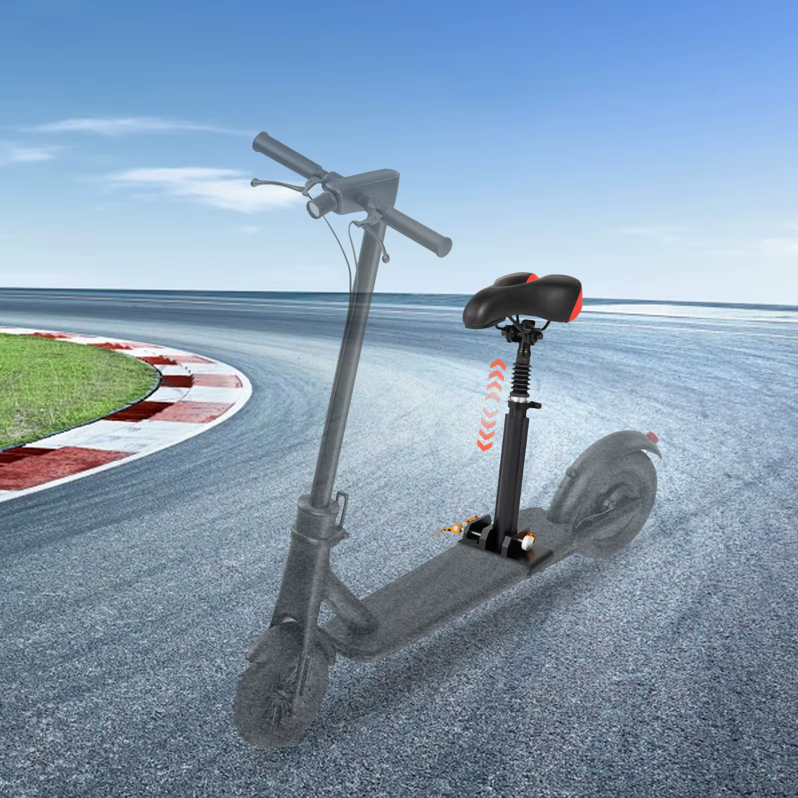 Electric Scooter Seat Soft Durable Height Adjustable Seat