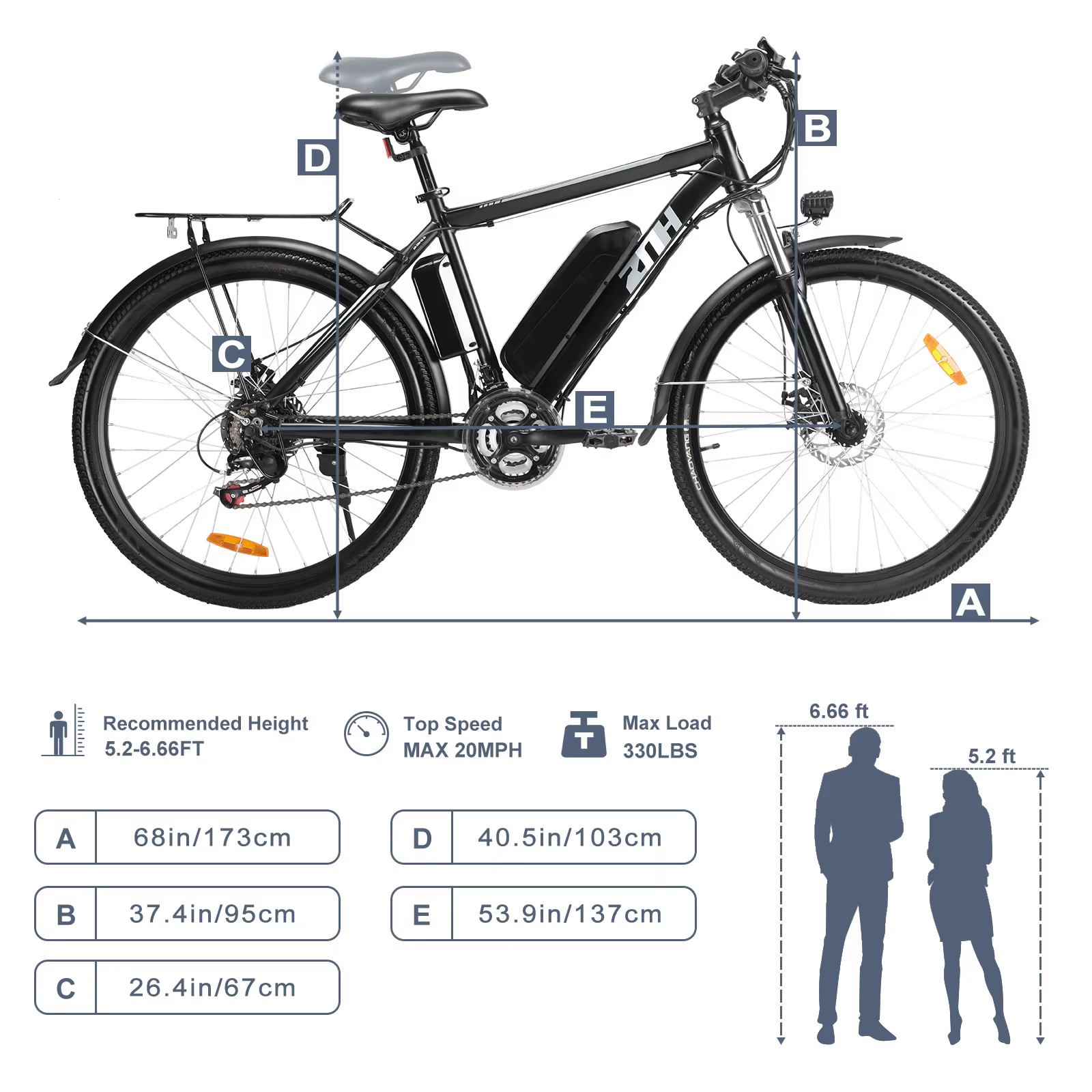 1000W Motor Peak 48V Electric Bike