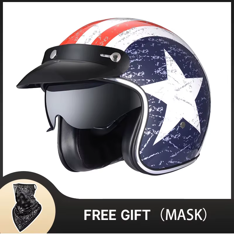 DOT Vintage Motorcycle Helmet