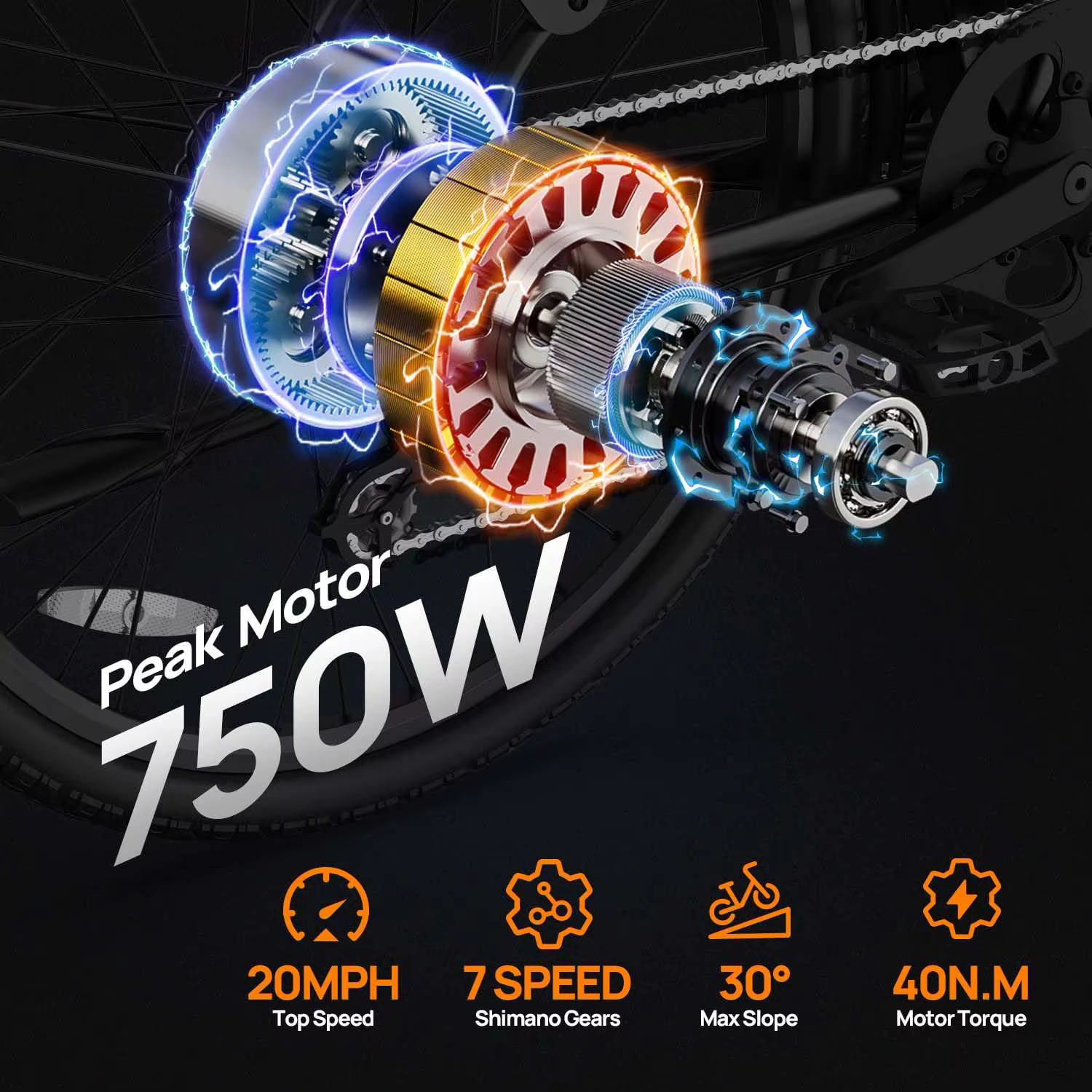 Peak 750W E26 Electric Bike