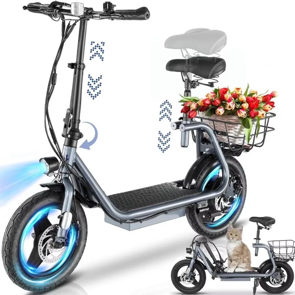 500W/800W/1200W Electric Scooter with Seat