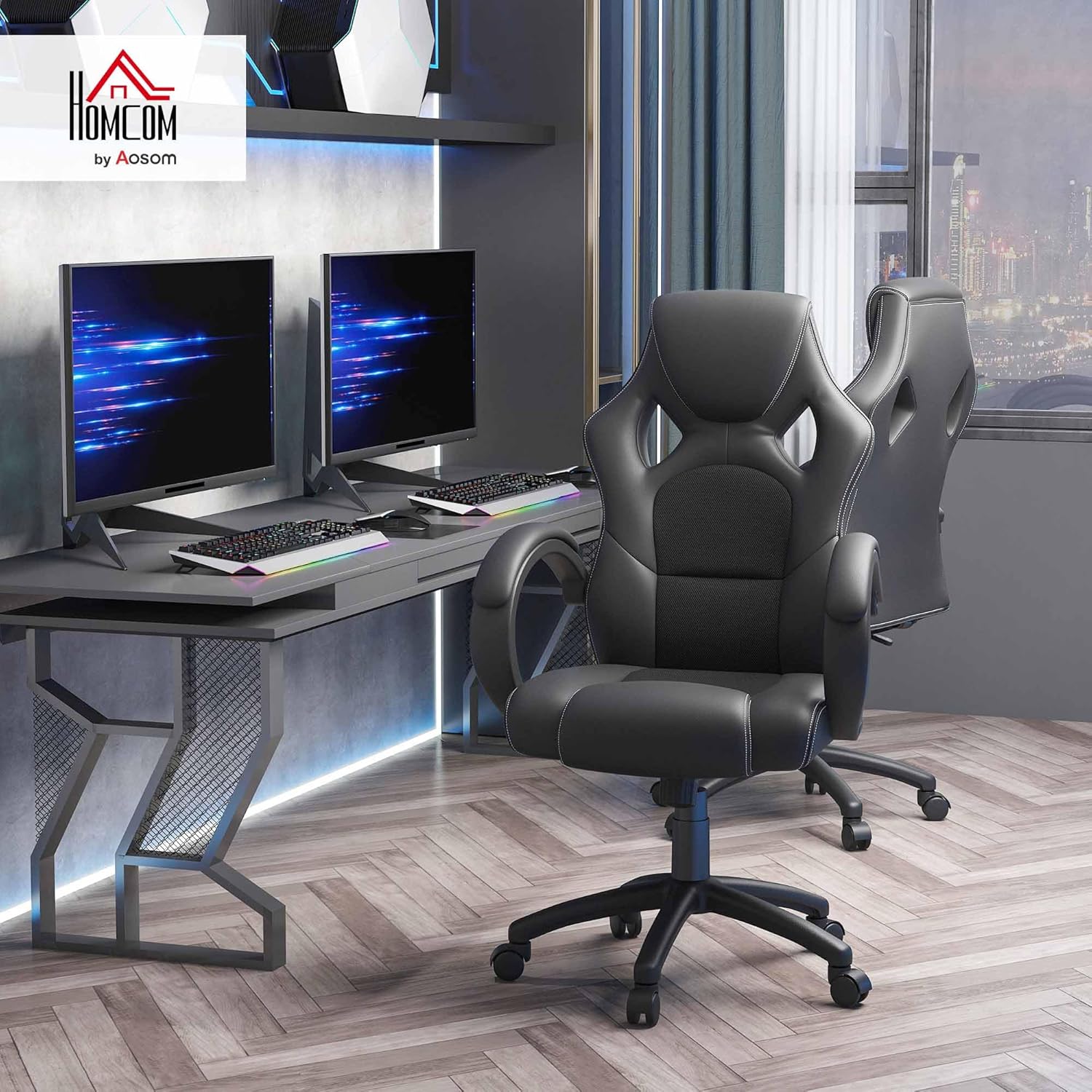 HOMCOM Silla de Oficina Silla Estudio