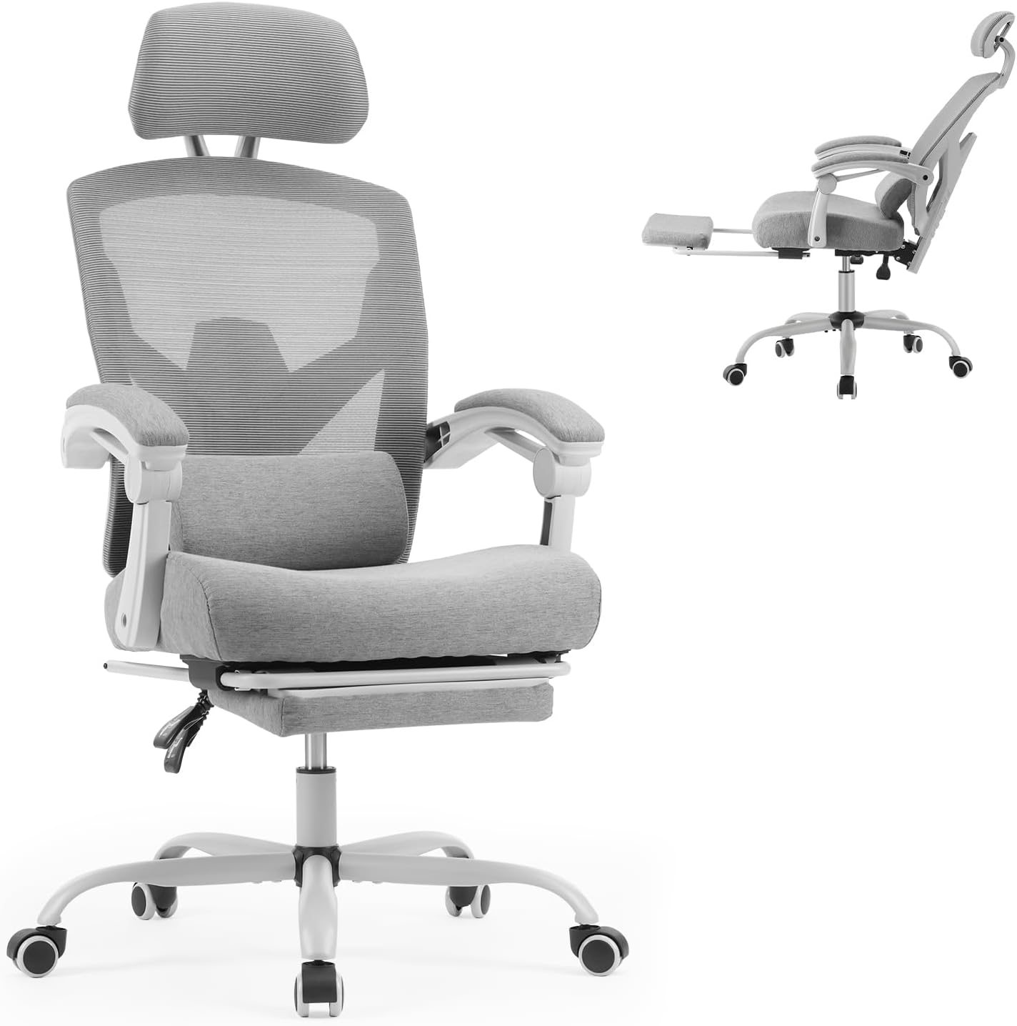 Sweetcrispy Ergonomic Office Chair Oficina reclinable con reposapiés
