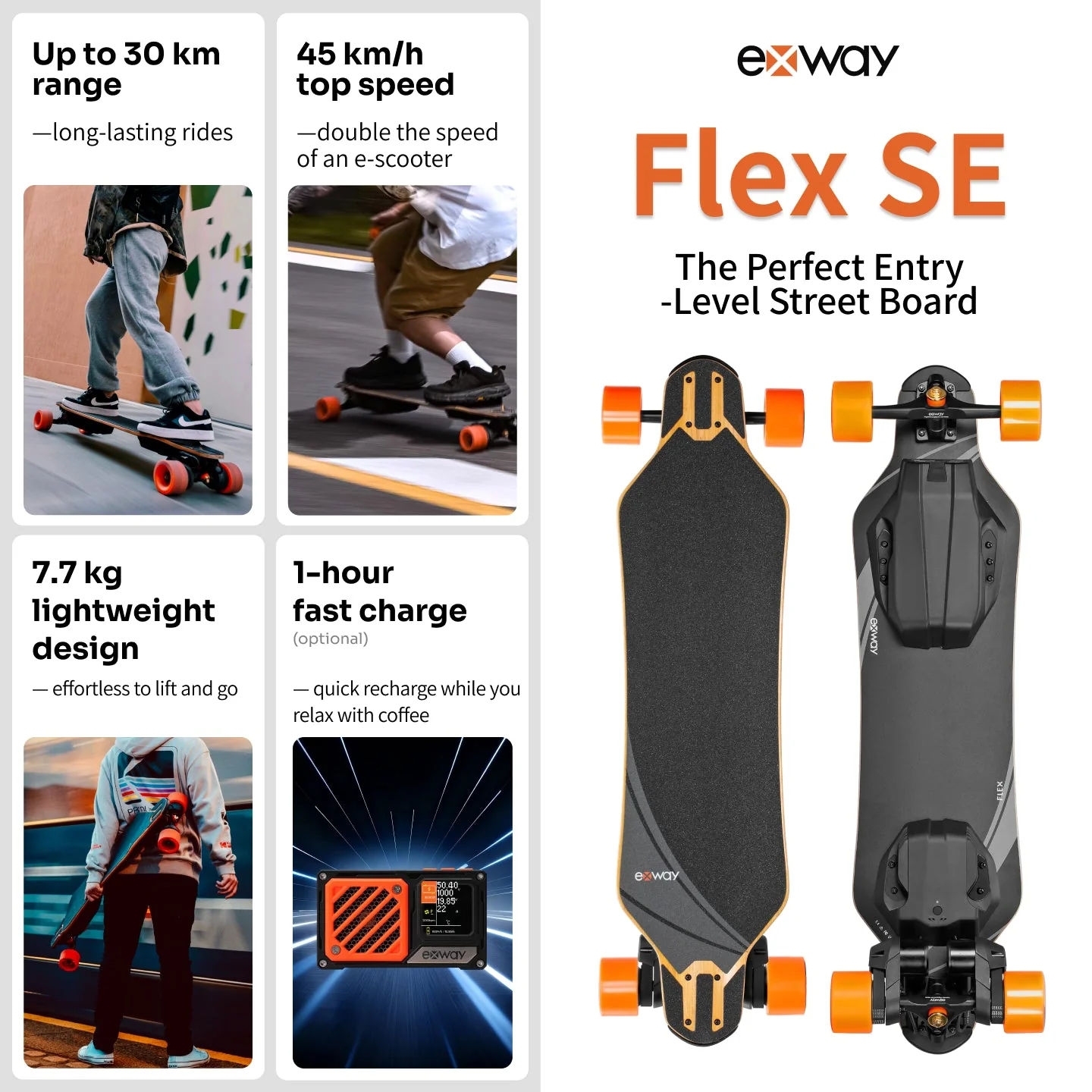 Exway Flex Series Electric Skateboard