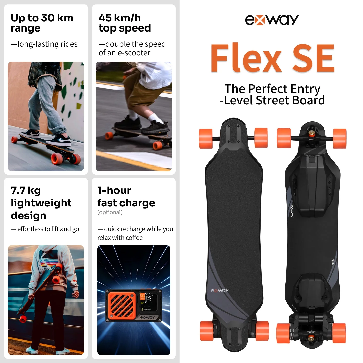 Exway Flex Series Electric Skateboard