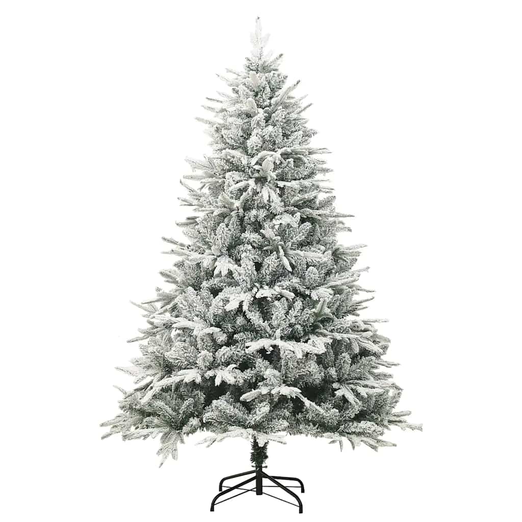 Snow-Flocked Artificial Christmas Tree Green