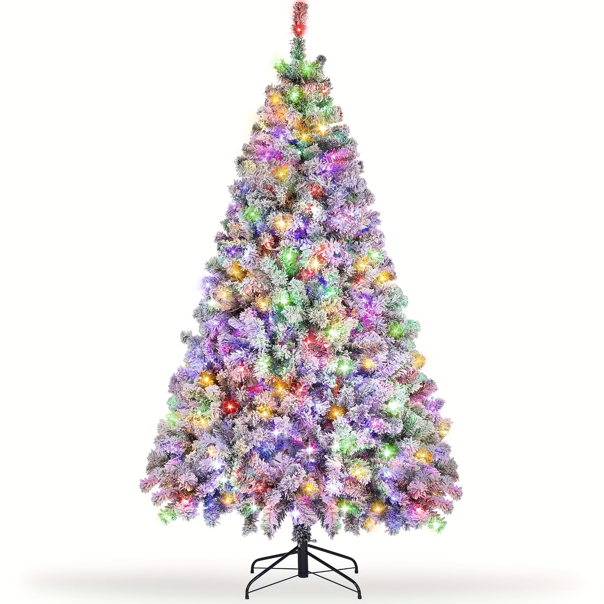 7.5ft Pre-Lit Artificial Christmas Tree with Pine Cones And Berries,