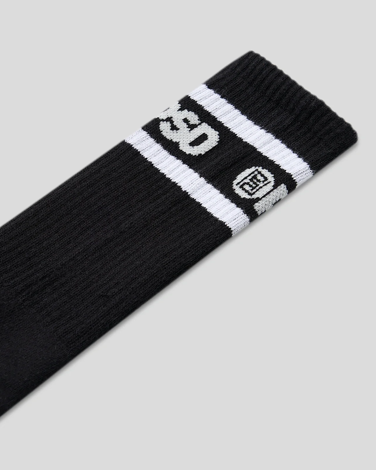 3 Pack - Logo Stripe Crew - Black
