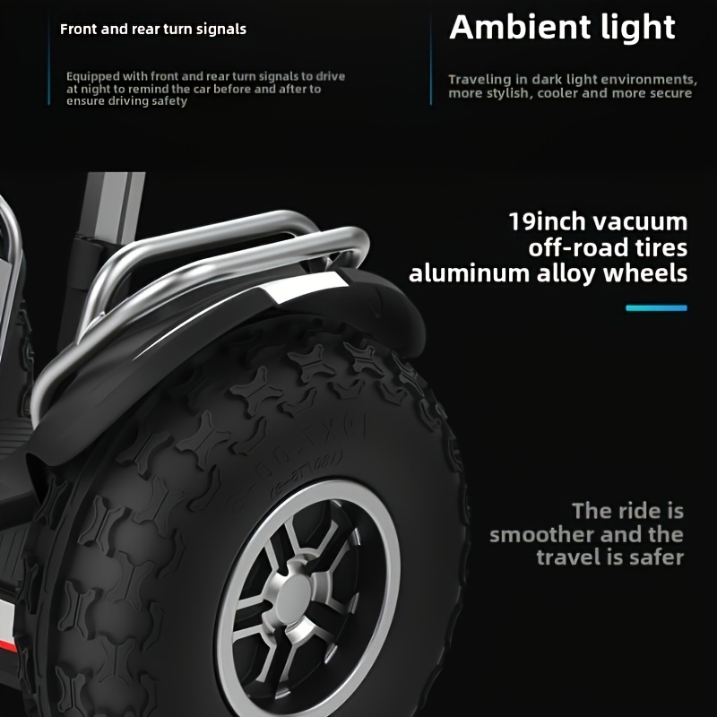 for adults Self Balancing Scooter X60 Plus with Dual Motor System, 67.2V\u002F15.6Ah Electric, 50-Mile Range & 12.5 MPH Top Speed, 19” All-Terrain Tires, LCD Display, Foldable Off-Road Personal Vehicle (Compatible with Power Outlet)