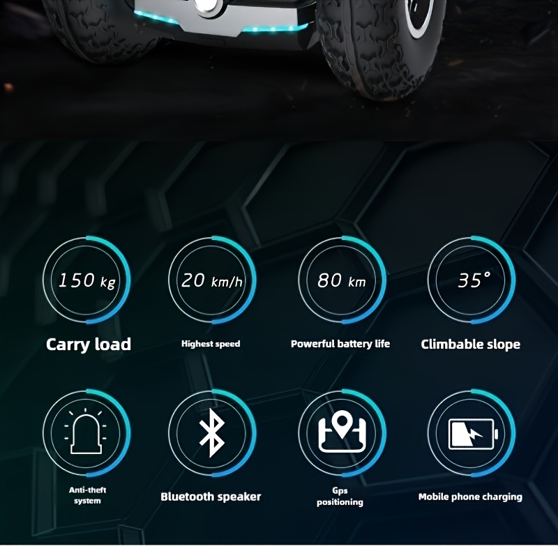 for adults Self Balancing Scooter X60 Plus with Dual Motor System, 67.2V\u002F15.6Ah Electric, 50-Mile Range & 12.5 MPH Top Speed, 19” All-Terrain Tires, LCD Display, Foldable Off-Road Personal Vehicle (Compatible with Power Outlet)