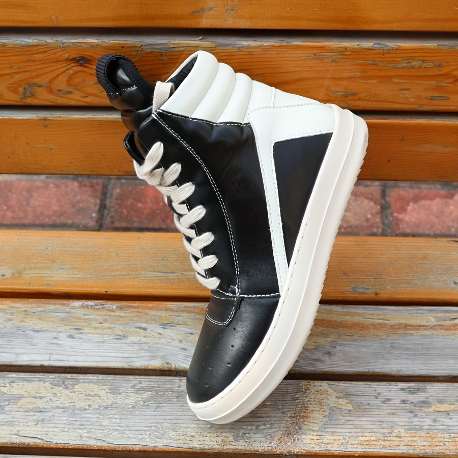 High-Top Men'S Sneakers, Lace-Up Stitched Sports Shoes, Women'S Platform Sneakers, Unisex Casual Athletic Shoes, Striped Embroidered Ankle Boots.