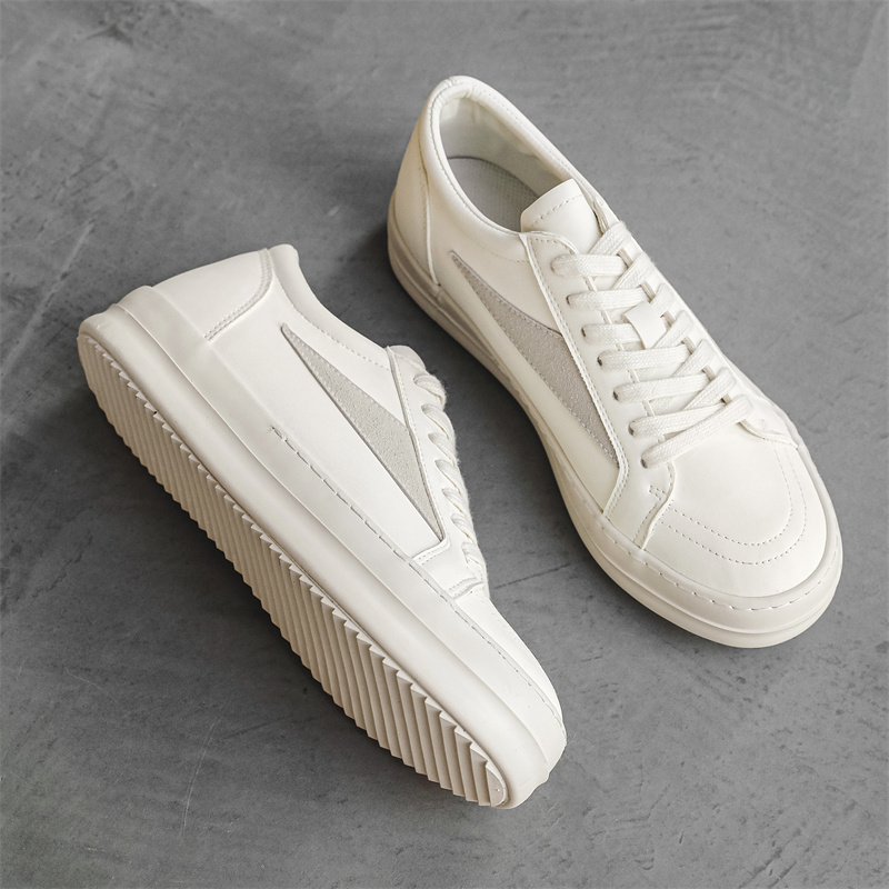 Unisex Low-Top Casual Sneakers - White Upper & Rubber Sole, Breathable Fabric Lining, Lace-Up Round Toe Design for All-Season Comfort - Classic Versatile Shoes for Men & Women, Allseason Footwear, Minimalist Style, Comfortable Lining