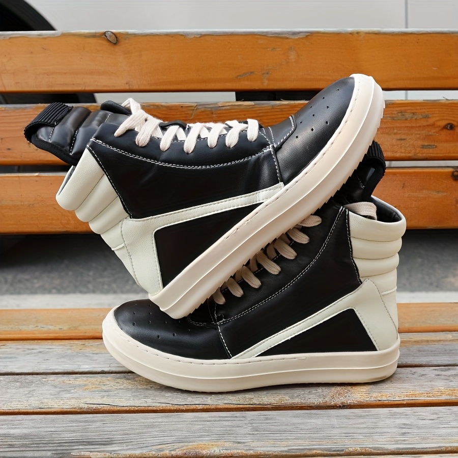 High-Top Men'S Sneakers, Lace-Up Stitched Sports Shoes, Women'S Platform Sneakers, Unisex Casual Athletic Shoes, Striped Embroidered Ankle Boots.