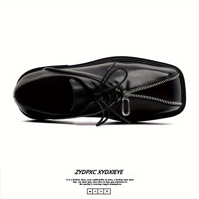 Men's Chic Solid Colour Rubber Sole Lace Up Boots, Comfy Non Slip Durable Casual Platform Shoes For Men's Outdoor Activities