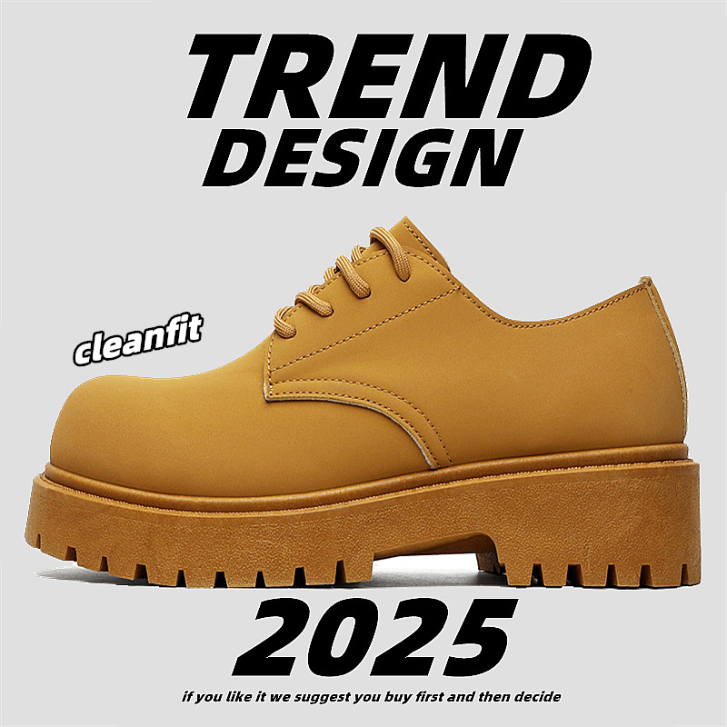 Women's Chunky-sole Oxford Shoes - Retro Lace-Up Chunky Platform Flats with Non-Slip PVC Sole, Round Toe & Durable Upper, All-Season Casual & Office Footwear (Short -like Design) - British Style Round-Toe Flats for