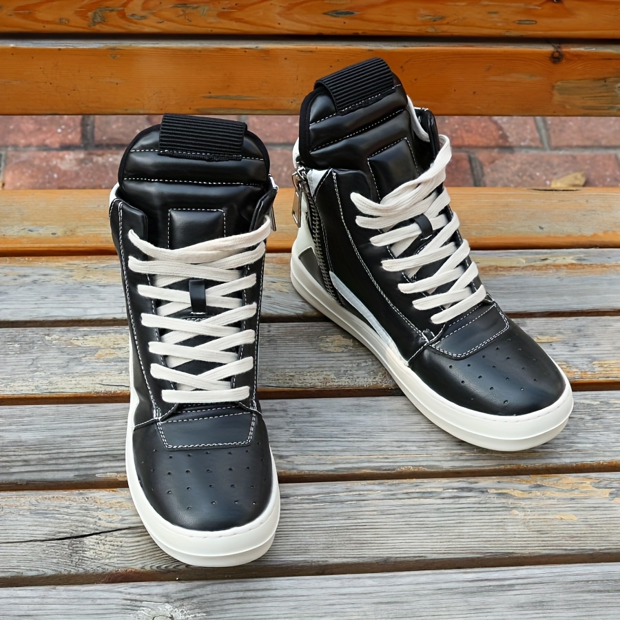 High-Top Men'S Sneakers, Lace-Up Stitched Sports Shoes, Women'S Platform Sneakers, Unisex Casual Athletic Shoes, Striped Embroidered Ankle Boots.
