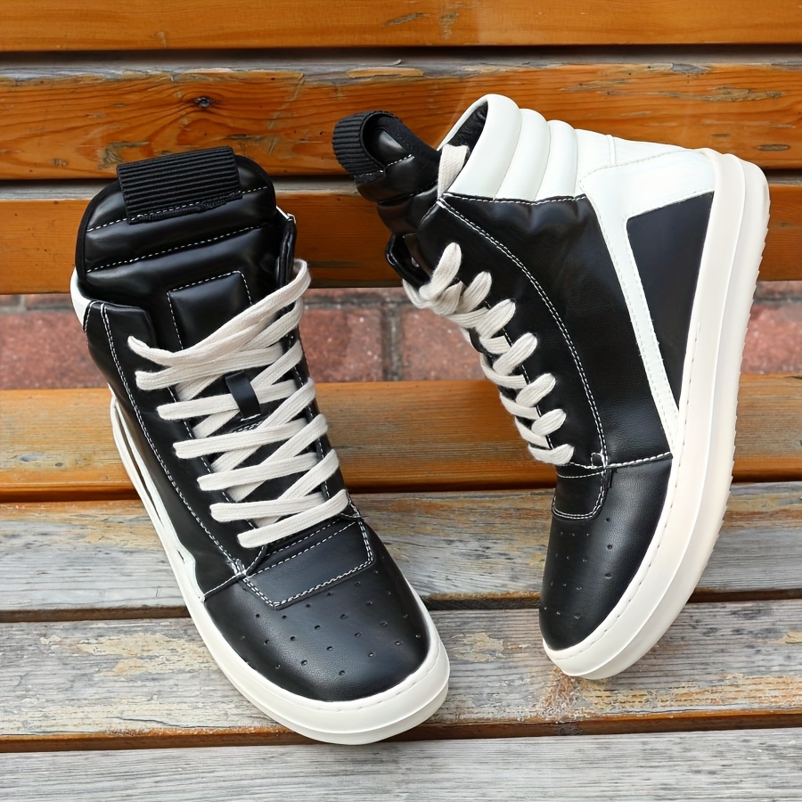 High-Top Men'S Sneakers, Lace-Up Stitched Sports Shoes, Women'S Platform Sneakers, Unisex Casual Athletic Shoes, Striped Embroidered Ankle Boots.